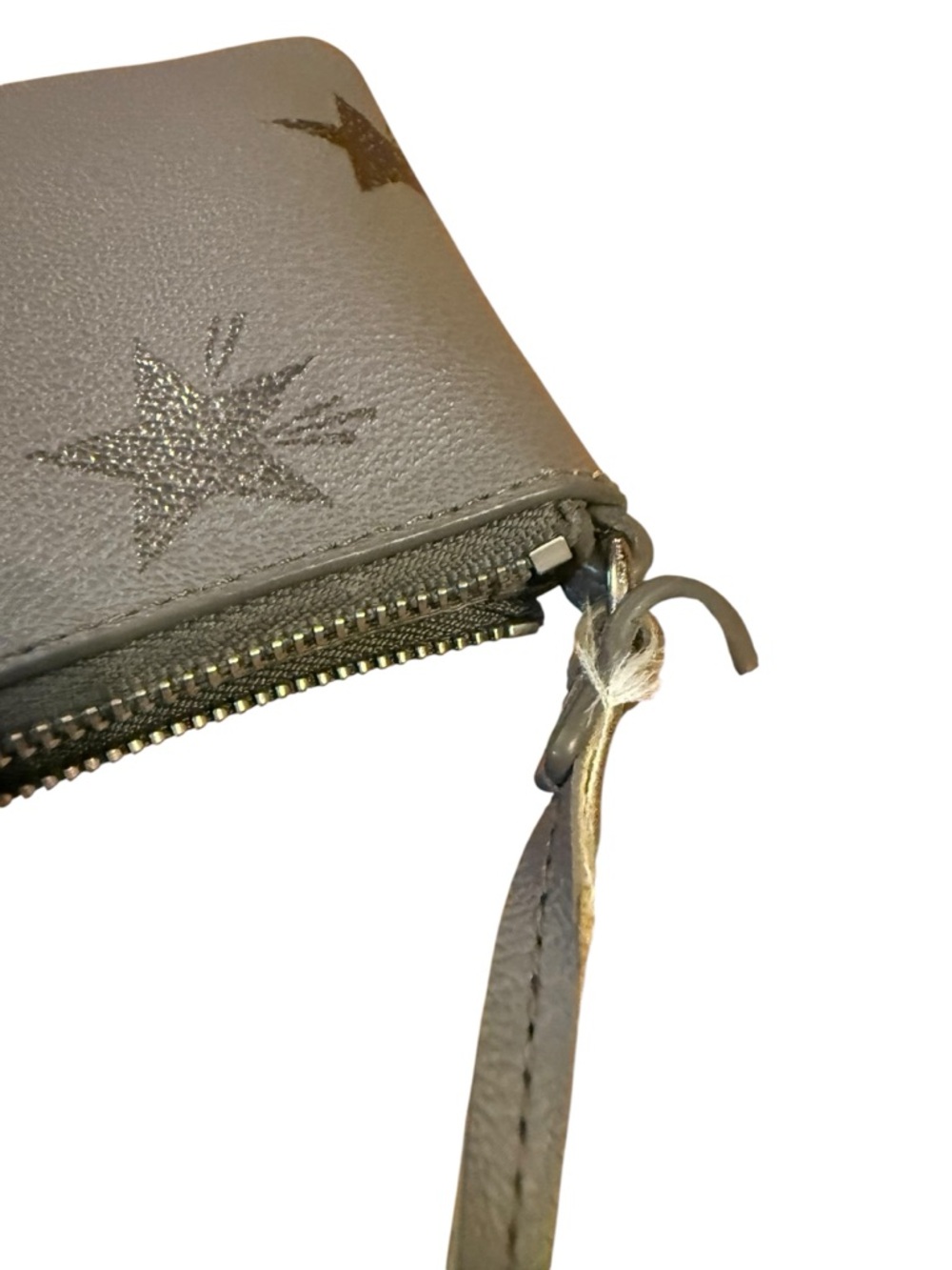 Coach Star Print Wristlet in Taupe with Metallic Stars - Picture 10 of 10